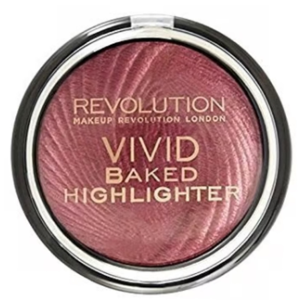 Makeup Revolution Vivid Baked Highlighter Rose Gold Lights Shimmery Finish 7.5g